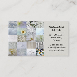 White photography collage business card