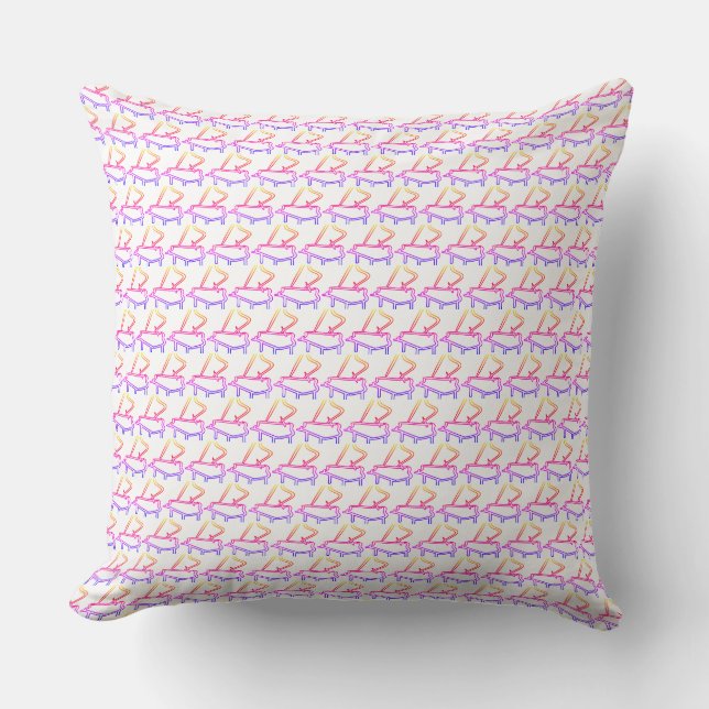 White Piano Embellished  Cushion (Front)