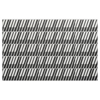 White Piano Keys Fabric