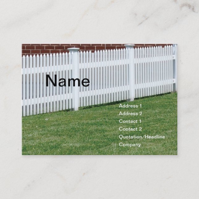 white picket fence business card (Front)