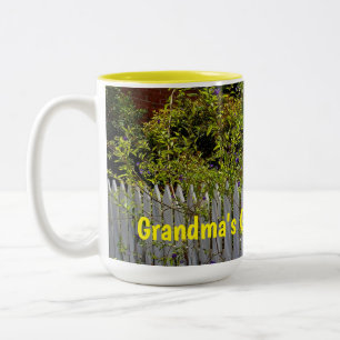 White Picket Fence Two-Tone Coffee Mug