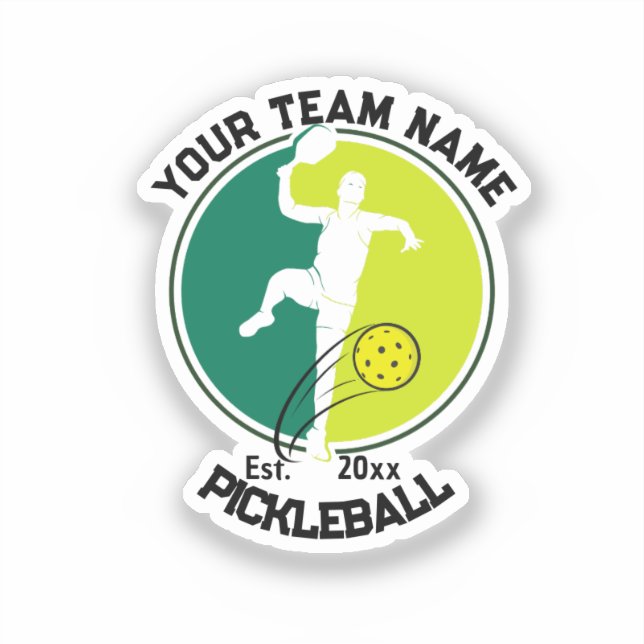 White Pickleball Club Team Player Pickler Custom (Front)