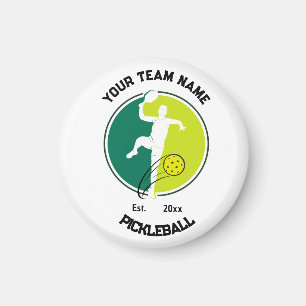 White Pickleball Club Team Player Pickler Custom Magnet