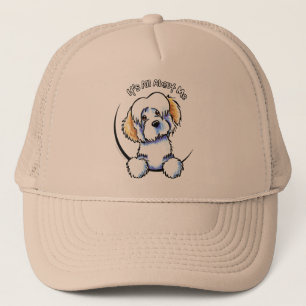 White Piebald Havanese IAAM Trucker Hat