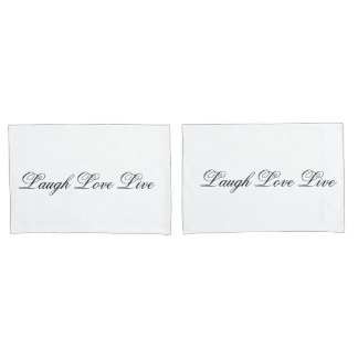 White Pillow Cases With Laugh Love Live