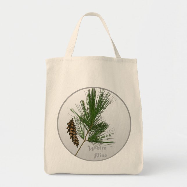 White Pine Tree Tote Bag (Front)