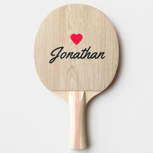 White Pine Vintage Heart Signature Ping Pong Paddle (Front)