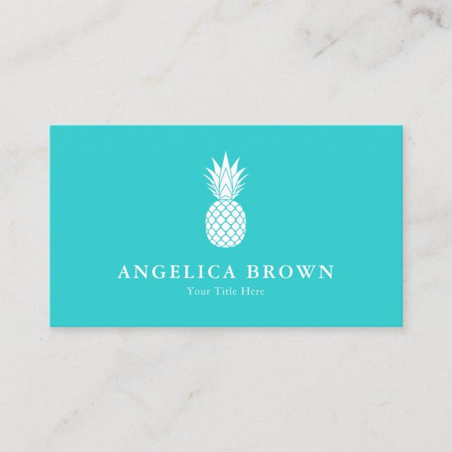 White Pineapple Business Card (Front)
