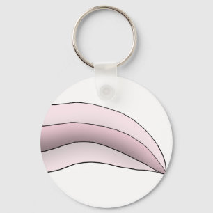 White/Pink Axolotl Tail Key Ring