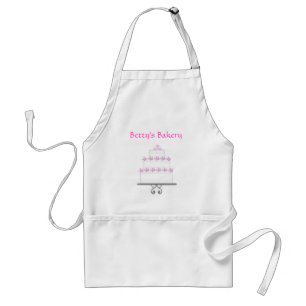 White Pink Cake Standard Apron