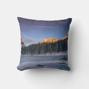 White Pink Elegant Floral Look at the sunset Cushion