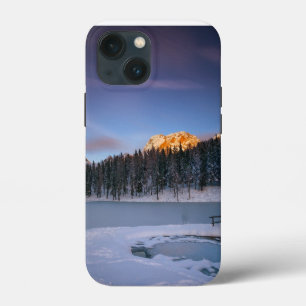 White Pink Elegant Floral Look at the sunset iPhone 13 Mini Case