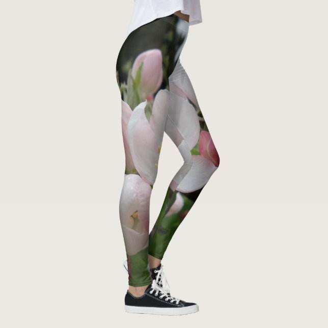 White/Pink Flower Leggings (Right)