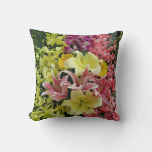 white + pink, green + purple, flower + blossom, cushion