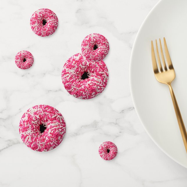 White Pink Sprinkles Doughnut Confetti (Group)
