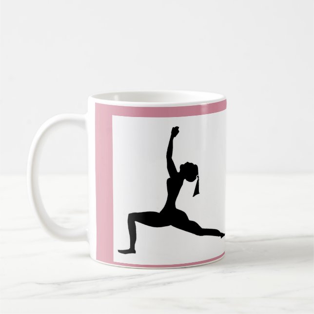 White Pink Style: Classic Mug/ Coffee Cup (Left)