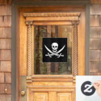 White, Pirate Flag Calico Jack, Skull & Cutlass 