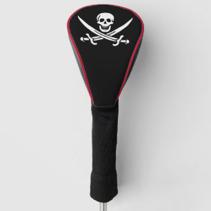 White, Pirate Flag Calico Jack, Skull & Cutlass Golf Head Cover