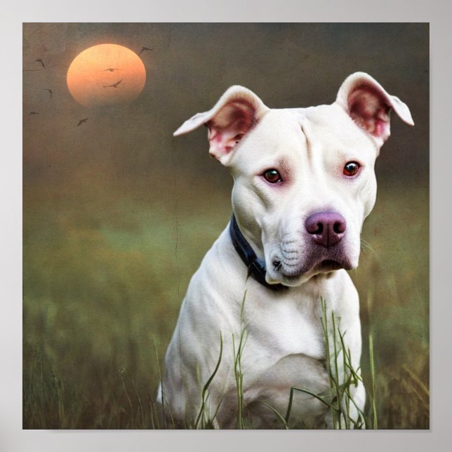 White Pitbull Poster (Front)