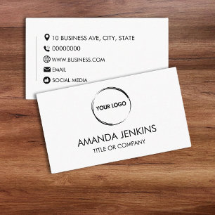 White Plain Generic Design Business Card