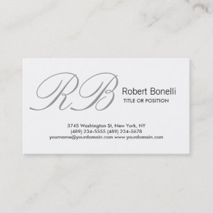 White Plain Modern Business Card