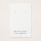 White Plain Simple Custom Earring Card