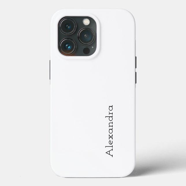 White Plain solid colour  Case-Mate iPhone Case (Back)