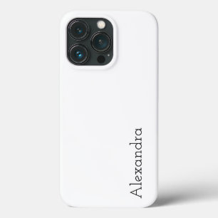 White Plain solid colour  iPhone 13 Pro Case
