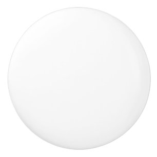 White Plain solid colour  Ceramic Knob