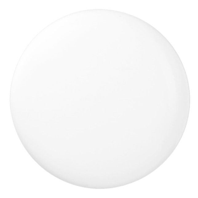 White Plain solid colour  Ceramic Knob (Front)