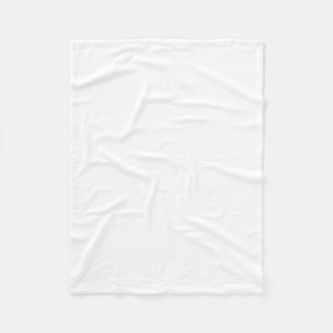 White Plain solid colour  Fleece Blanket