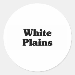 White Plains  Classic t shirts Classic Round Sticker