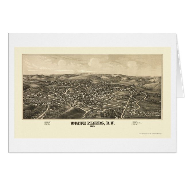 White Plains, NY Panoramic Map - 1887 (Front Horizontal)