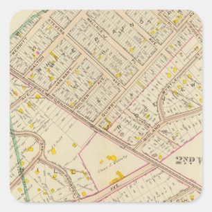 White Plains wards 2-3, New York Square Sticker