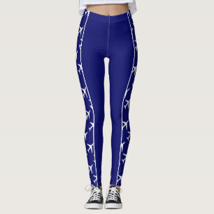 White Plane Aeroplane Aviation Fly Airways Leggings