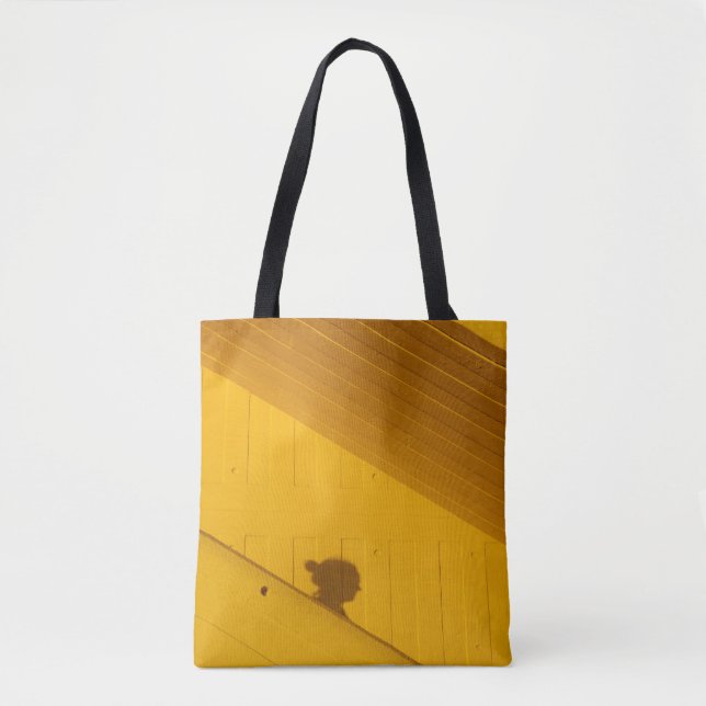 White plastic panel tote bag (Front)