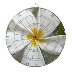 White Plumeria - Macro Portrait Dartboard