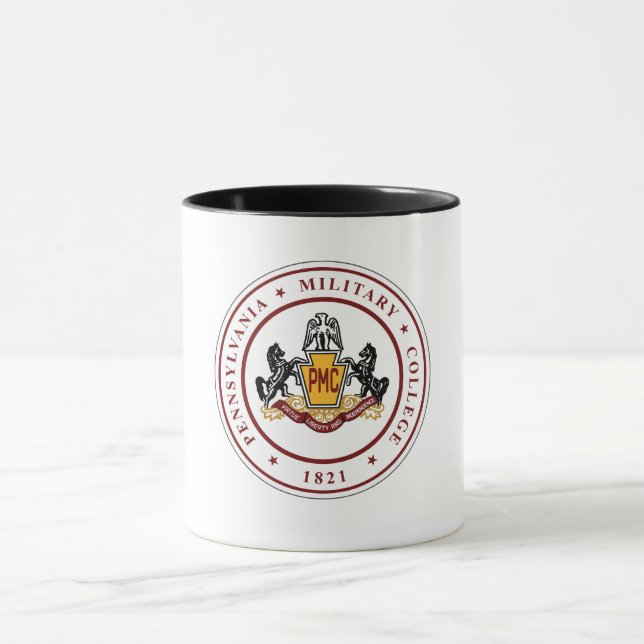 + White PMC SEAL Mug with Black Trim -11, or 15 oz (Center)
