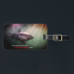 White pointer shark underwater luggage tag<br><div class="desc">Dive into the thrilling depths of the ocean with this striking photograph of a great white shark swimming gracefully yet menacingly underwater. Captured in a moment of raw power and intensity, this image brings the formidable presence of one of the ocean's most awe-inspiring predators right to your space. Photo taken...</div>