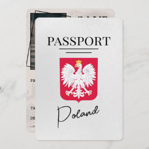 White Poland Passport Save The Date