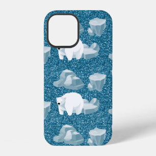 White Polar Bear North Wild Animal Blue Cold iPhone 12 Case