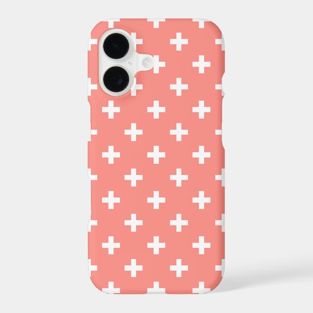 White polka crosses on peach (Back)