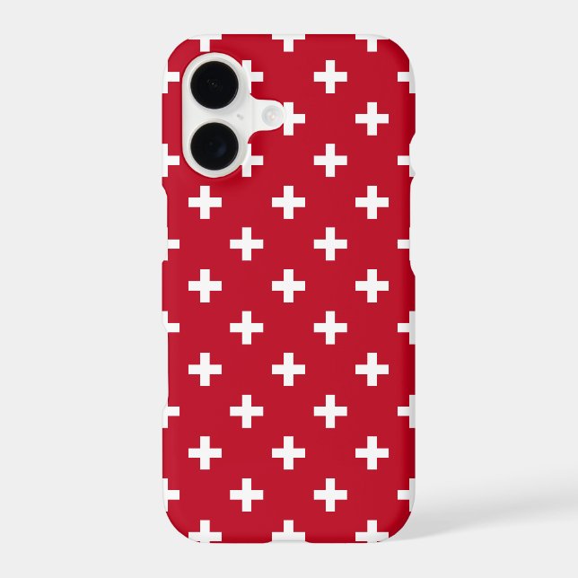 White polka crosses on red (Back)
