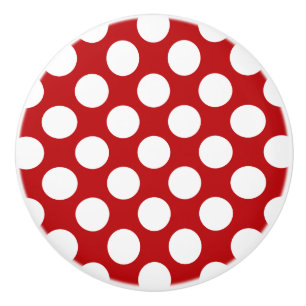White Polka Dot Design - Drawer Knob