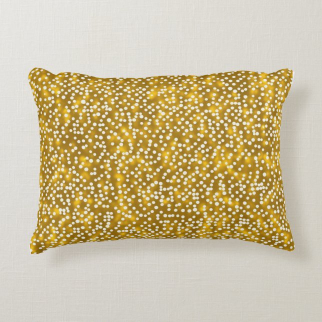 White polka dot impression  decorative cushion (Front)