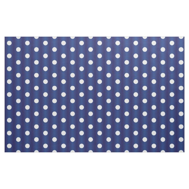White Polka Dot Navy Blue Fabric (Yard)
