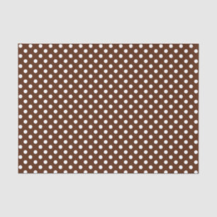 White Polka Dot on Brown Tissue Paper