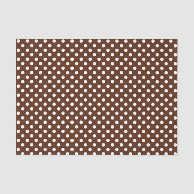 White Polka Dot on Brown Tissue Paper (Front)