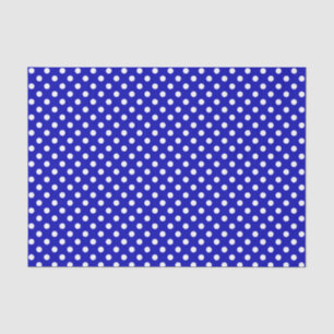White Polka Dot on Royal Blue Tissue Paper