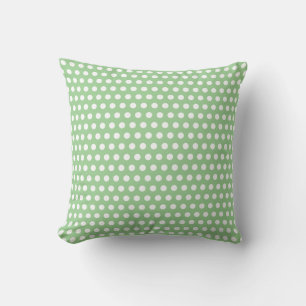 White Polka Dot Sage Green Classy Gift Party Favou Cushion